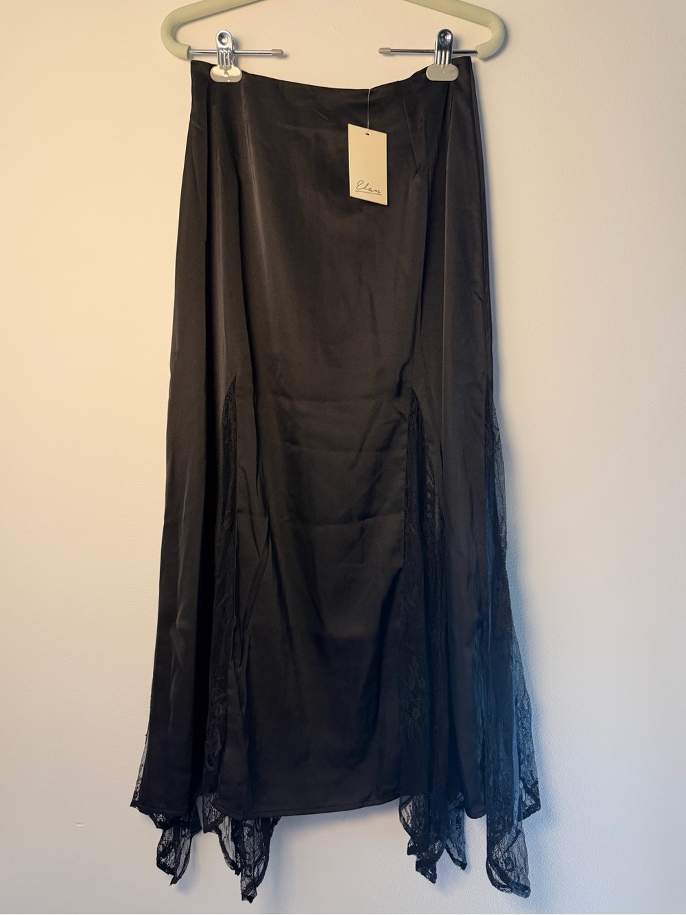 NWT Elan Lace Trim Midi Skirt / M - Picture 2 of 5